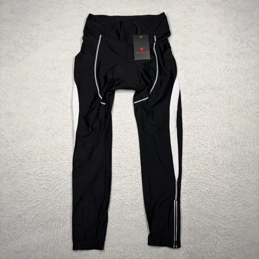 NWT Spoear Cycling Pants Padded Compression Tight Bicycle Pants Black Women's XL